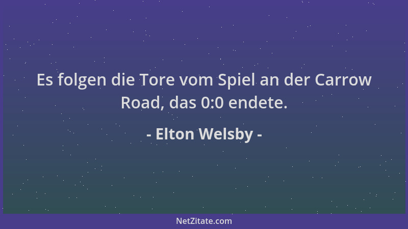 Elton Welsby - Es folgen die Tore vom Spiel an der Carrow Road, das 0:0 endete....