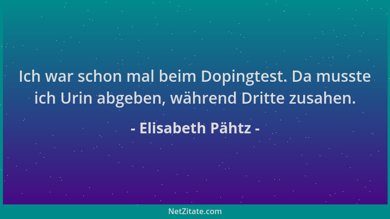 Elisabeth Pähtz - Ich war schon mal beim Dopingtest. Da musste ich Urin abgeben, während Dritte zusahen....