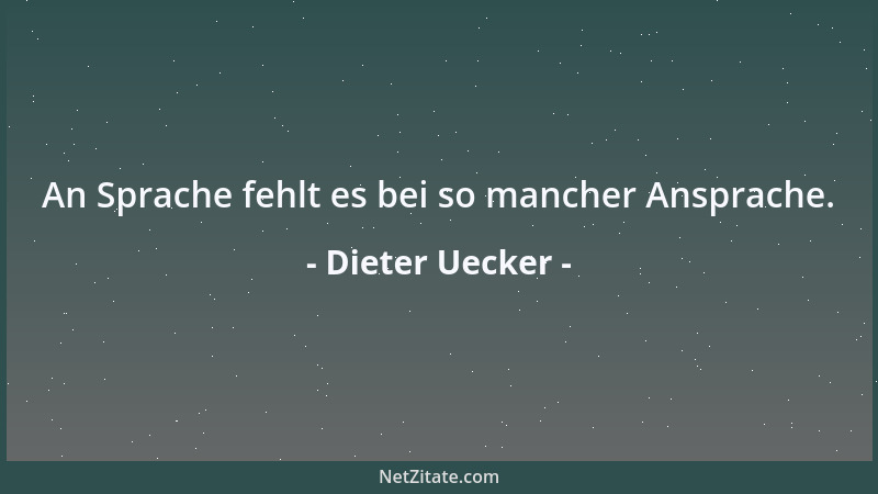 Dieter Uecker - Verzweiflung fesselt dort die Menschen, wo das Messer des Handlungsspielraums nicht greifbar ist....