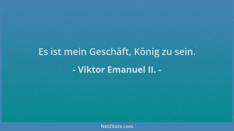 Viktor Emanuel II. - Es ist mein Geschäft, König zu sein....