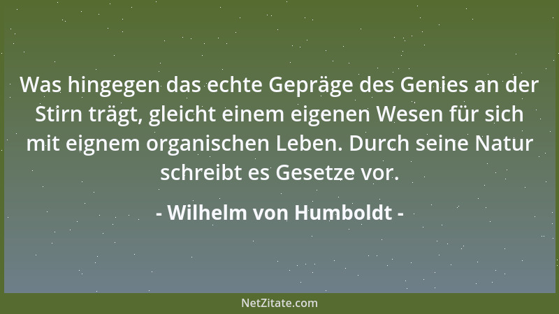 Wilhelm von Humboldt - Wenn man auch das Ende des irdischen Daseins gar nicht fürchtet, wenn man ihm sogar mit mehr als gew...