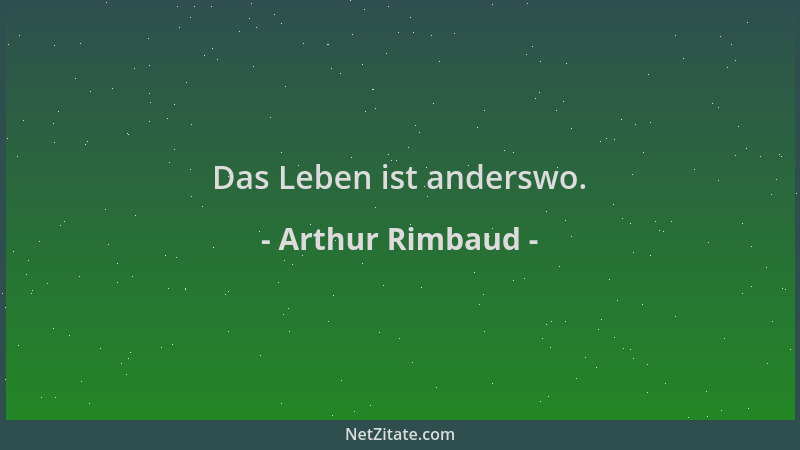 Arthur Rimbaud - Das Leben ist anderswo....