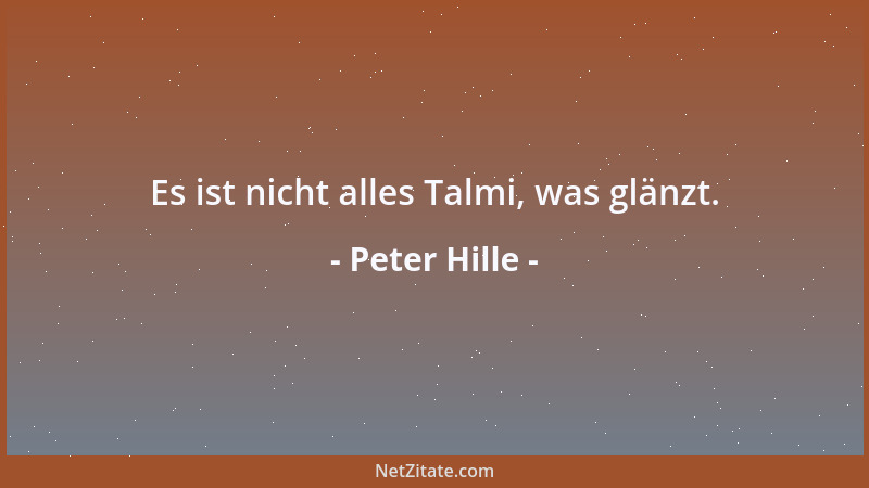 Peter Hille - Geiz ist subjektive Armut....
