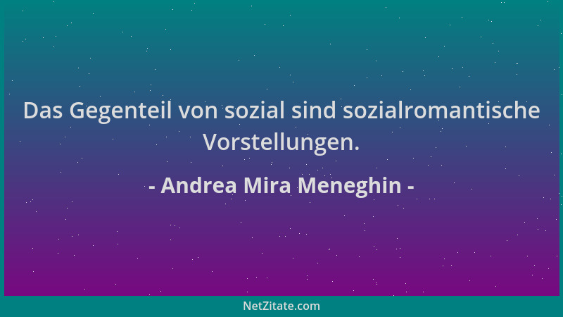 Andrea Mira Meneghin - Das Gegenteil von sozial sind sozialromantische Vorstellungen....