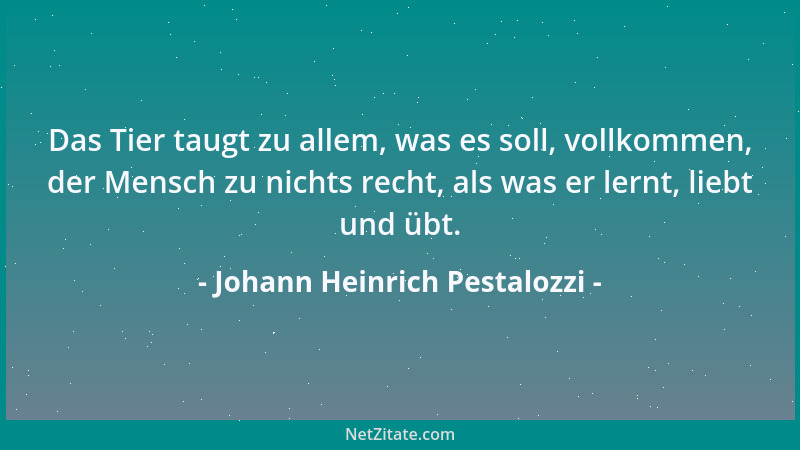 Johann Heinrich Pestalozzi - Wäge doch, Menschheit, wäge doch den Wert des Lebens auf dem Todbette des Menschen!...
