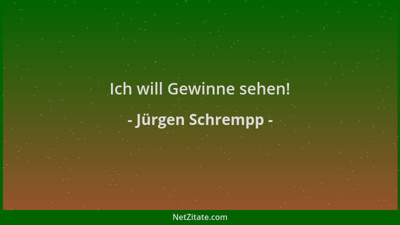 Jürgen Schrempp - Ich will Gewinne sehen!...