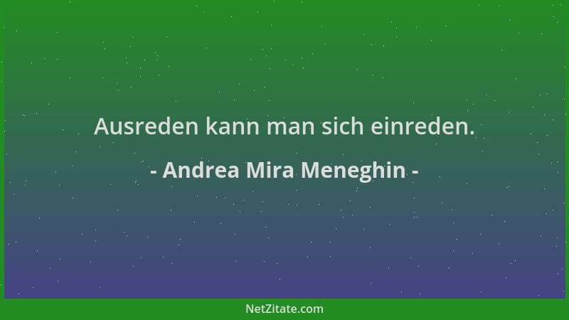 Andrea Mira Meneghin - Ausreden kann man sich einreden....