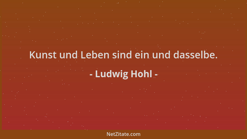 Ludwig Hohl - Kunst und Leben sind ein und dasselbe....
