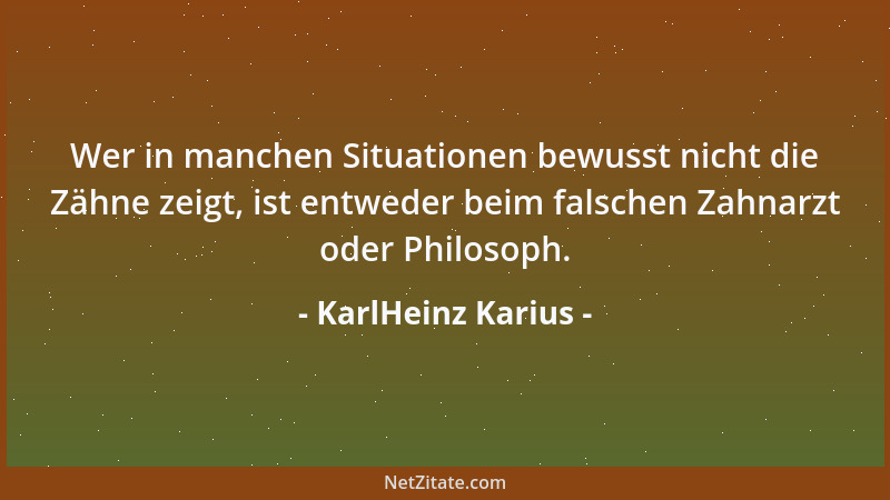 KarlHeinz Karius - In Zeiten, in denen alles glatt geht, besteht für unangenehme Themen auf der Agenda besondere Rutschgefa...