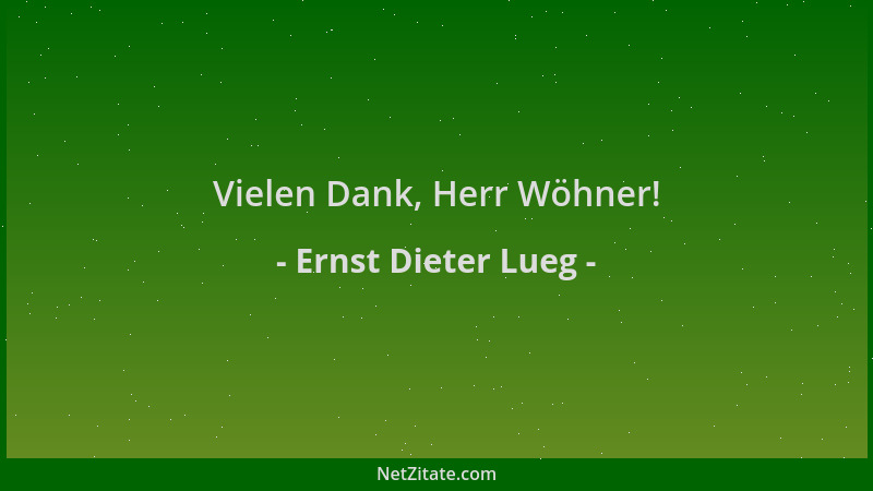 Ernst Dieter Lueg - Vielen Dank, Herr Wöhner!...