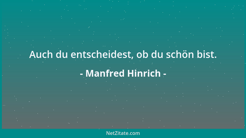 Manfred Hinrich - Er hat sich grundlegend geändert, zum Abgrund hin....