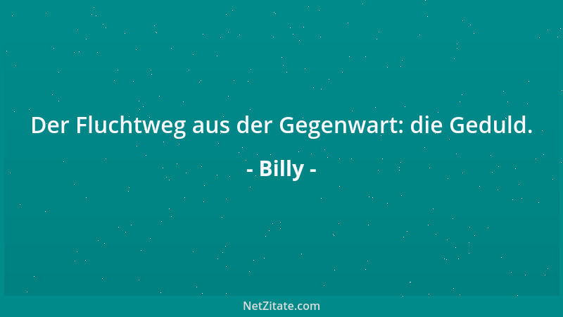Billy - Hätten die Koryphäen der Zitatindustrie bescheidener unterschrieben und im Namenszug kürzer, es wären in den kommen...