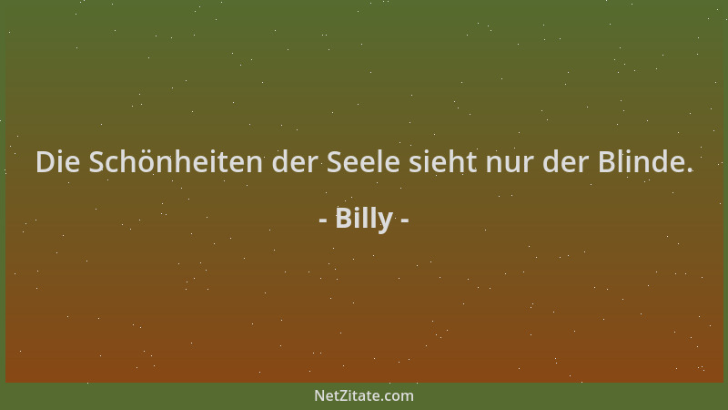 Billy - Die Schönheiten der Seele sieht nur der Blinde....