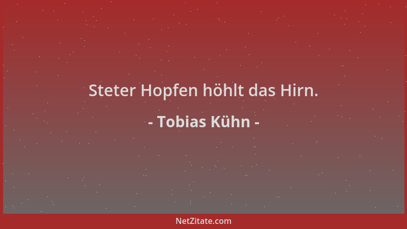 Tobias Kühn - Steter Hopfen höhlt das Hirn....