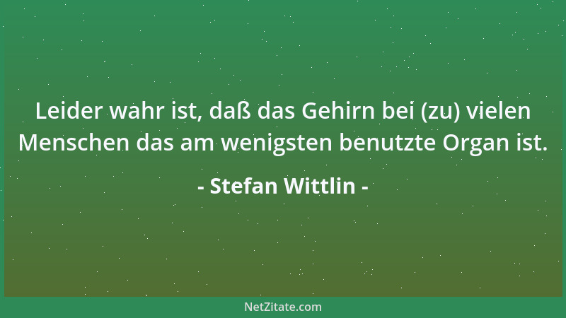 Stefan Wittlin - Kein Tier kennt die Uhr. Und doch kommt nie eines zu spät zum Essen....