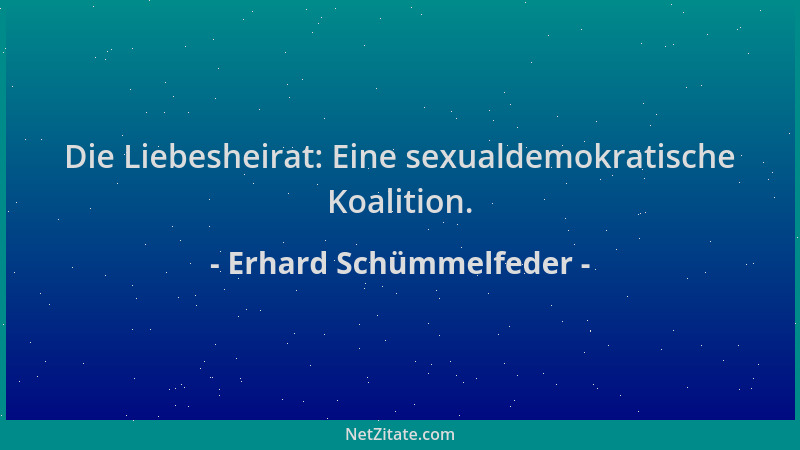 Erhard Schümmelfeder - Die Liebesheirat: Eine sexualdemokratische Koalition....