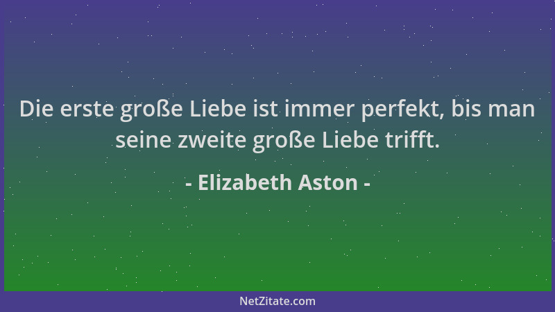 Elizabeth Aston - Die erste große Liebe ist immer perfekt, bis man seine zweite große Liebe trifft....