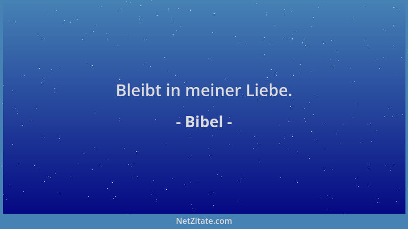 Bibel - Bleibt in meiner Liebe....