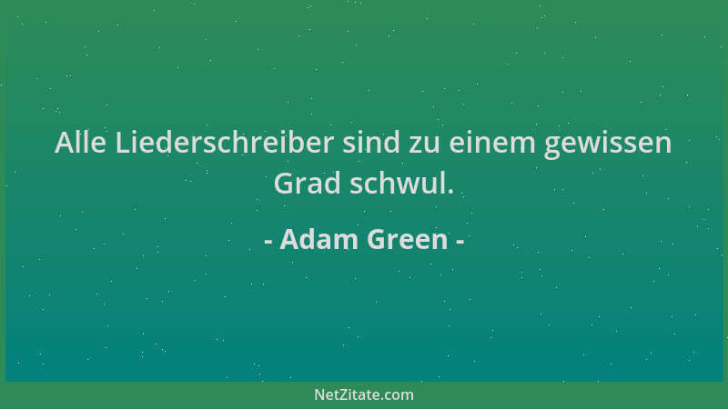 Adam Green - Alle Liederschreiber sind zu einem gewissen Grad schwul....