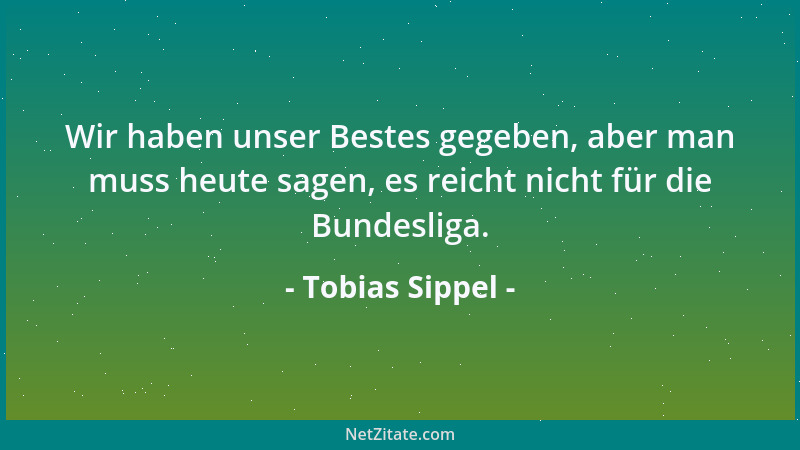 Tobias Sippel - Wir haben unser Bestes gegeben, aber man muss heute sagen, es reicht nicht für die Bundesliga....