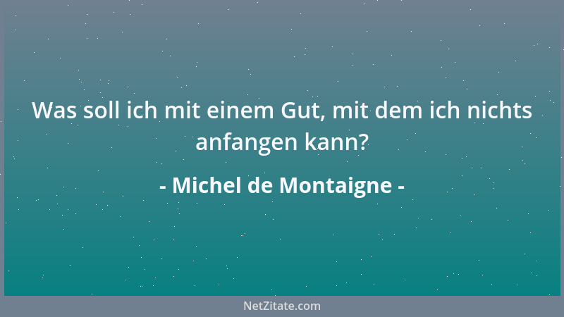 Michel de Montaigne - So mancher wurde von der Welt bewundert, an dem seine Frau und sein Diener nichts besonderes fanden....