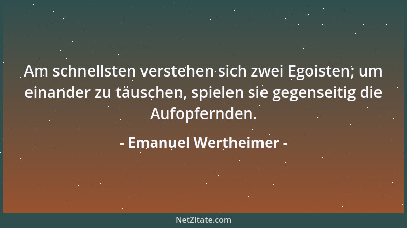 Emanuel Wertheimer - Wenn die Gourmands wüßten, daß Geist nie sättigt!...