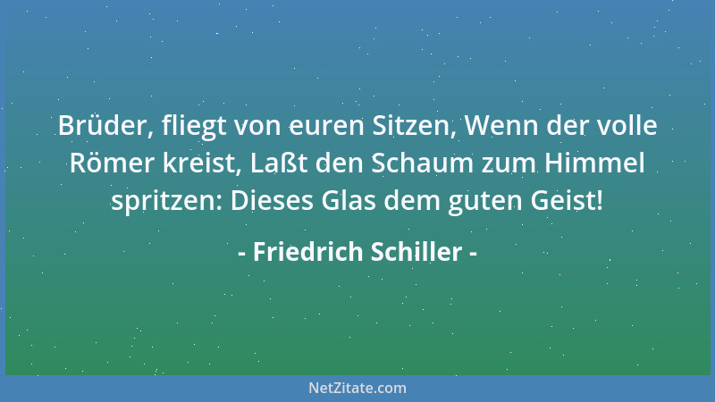 Friedrich Schiller - Dem Mimen flicht die Nachwelt keine Kränze....