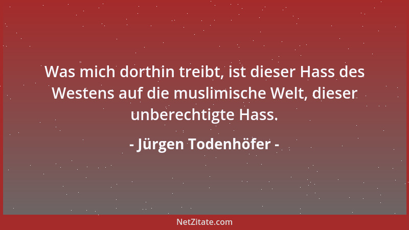 Jürgen Todenhöfer - Was mich dorthin treibt, ist dieser Hass des Westens auf die muslimische Welt, dieser unberechtigte Has...