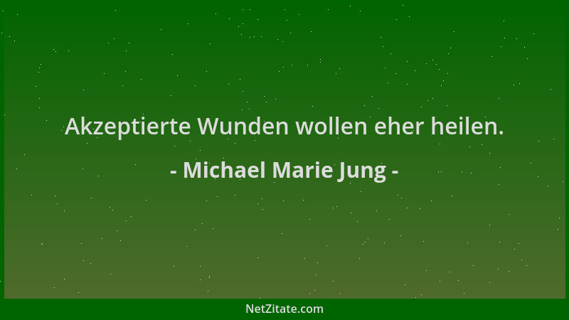 Michael Marie Jung - Akzeptierte Wunden wollen eher heilen....