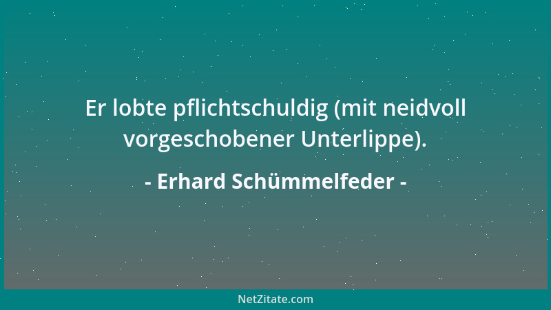 Erhard Schümmelfeder - Die einzige Möglichkeit, einen Mord zu begehen, ohne gegen das 6. Gebot zu verstoßen, ist diese: Man...