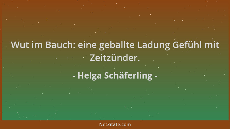 Helga Schäferling - Wut im Bauch: eine geballte Ladung Gefühl mit Zeitzünder....