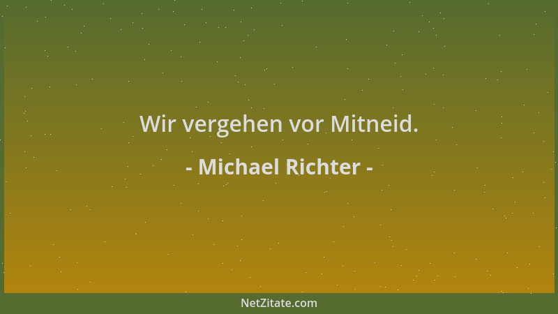 Michael Richter - Wir vergehen vor Mitneid....