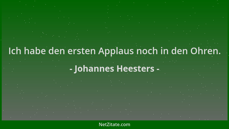 Johannes Heesters - Ich habe den ersten Applaus noch in den Ohren....