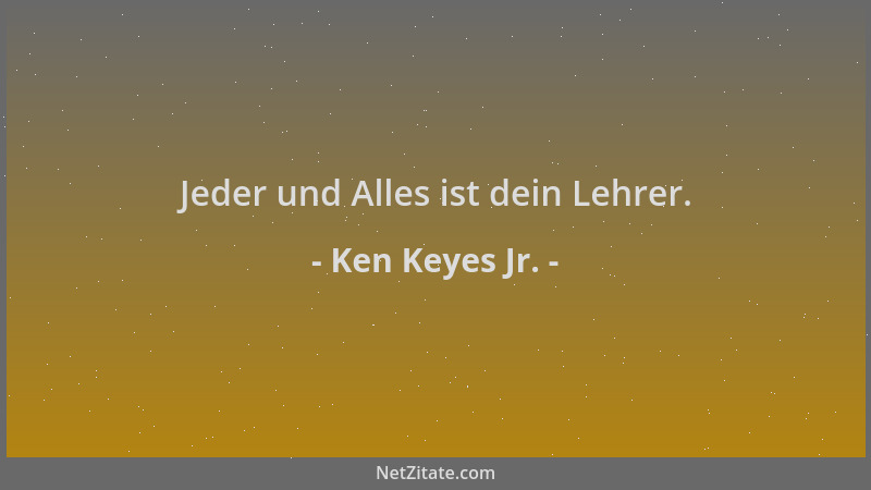 Ken Keyes Jr. - Jeder und Alles ist dein Lehrer....