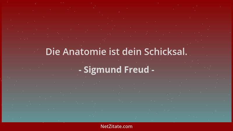 Sigmund Freud - Die Anatomie ist dein Schicksal....