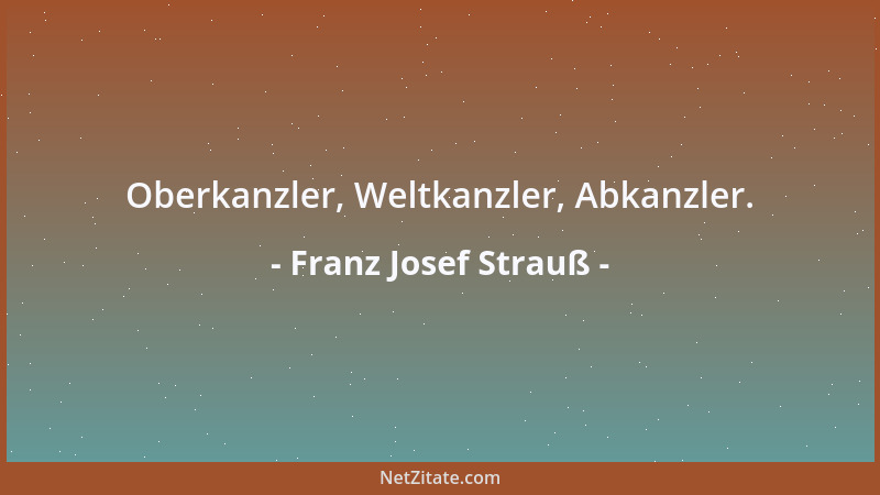 Franz Josef Strauß - Die Demokratisierung der Gesellschaft ist der Beginn der Anarchie, das Ende der wahren Demokratie. Wen...