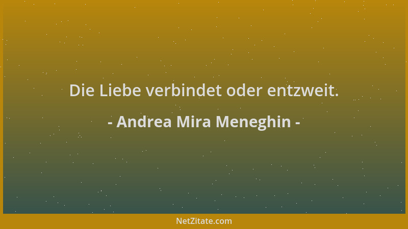 Andrea Mira Meneghin - Die Liebe verbindet oder entzweit....