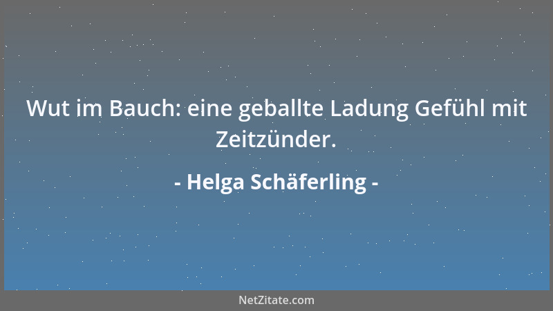 Helga Schäferling - Wut im Bauch: eine geballte Ladung Gefühl mit Zeitzünder....