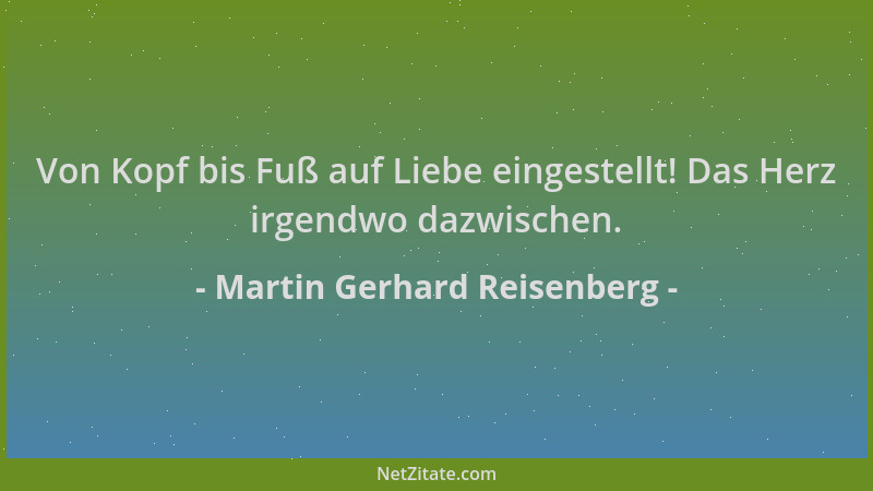 Martin Gerhard Reisenberg - Von Kopf bis Fuß auf Liebe eingestellt! Das Herz irgendwo dazwischen....
