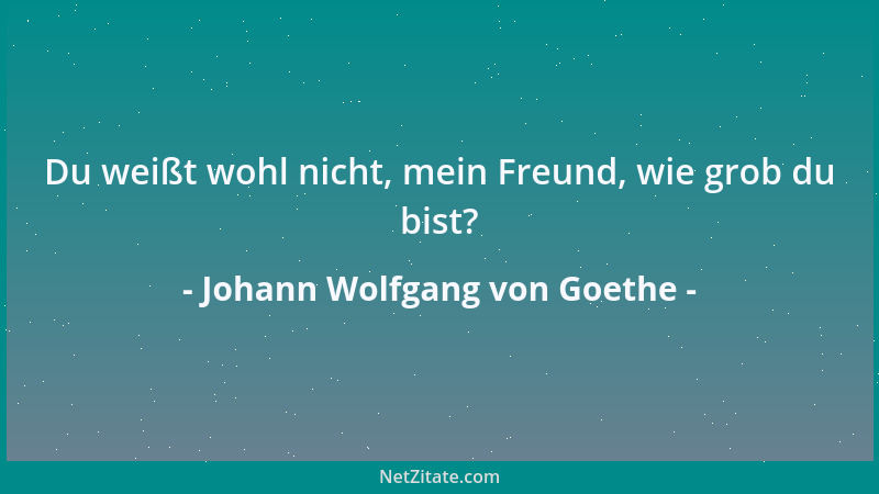 Johann Wolfgang von Goethe - Immer ist der Mann ein junger Mann, der einem jungen Weibe wohl gefällt....