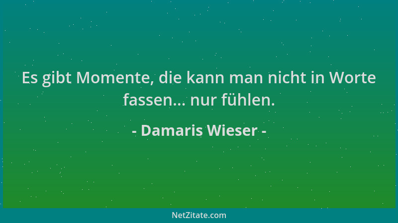 Damaris Wieser - Es gibt Momente, die kann man nicht in Worte fassen... nur fühlen....
