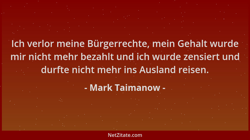 Mark Taimanow - Ich verlor meine Bürgerrechte, mein Gehalt wurde mir nicht mehr bezahlt und ich wurde zensiert und durfte n...