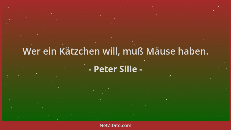 Peter Silie - Wer ein Kätzchen will, muß Mäuse haben....