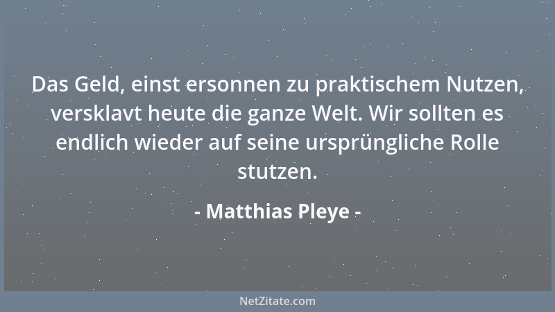 Matthias Pleye - Die Dummheit organisiert sich immer wieder neu....