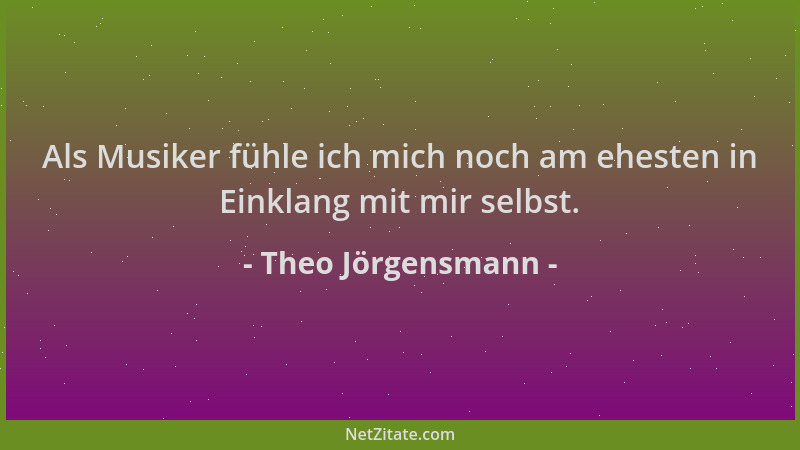 Theo Jörgensmann - Als Musiker fühle ich mich noch am ehesten in Einklang mit mir selbst....