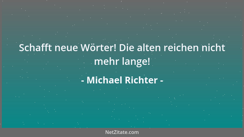 Michael Richter - Warten ist passives Beeilen....