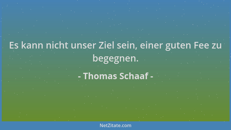 Thomas Schaaf - Es kann nicht unser Ziel sein, einer guten Fee zu begegnen....