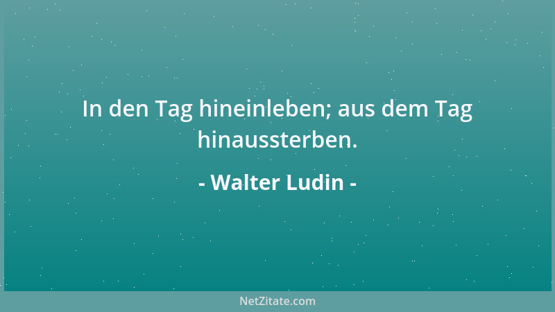 Walter Ludin - Nicht jede Rede gibt eine Antwort....