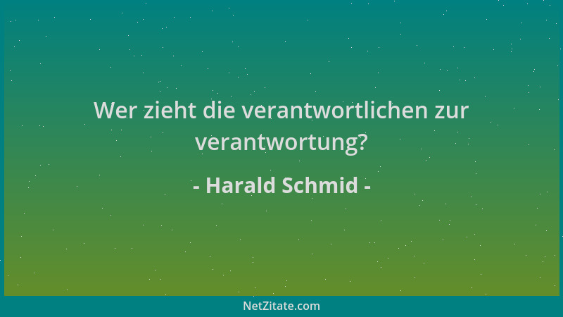 Harald Schmid - Wer zieht die verantwortlichen zur verantwortung?...