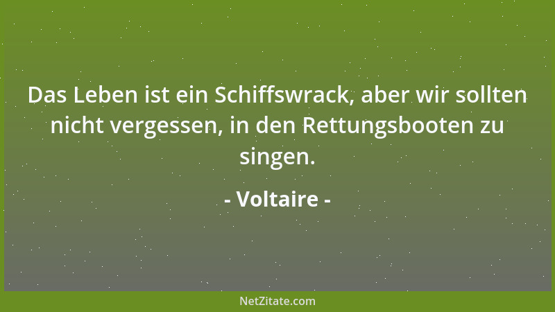 Voltaire - Um die Geschichte seines Landes zu beschreiben, muß man außer Landes sein....